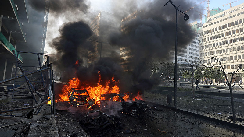 لبنان میں بم دھماکا، سابق وزیر سمیت پانچ ہلاک