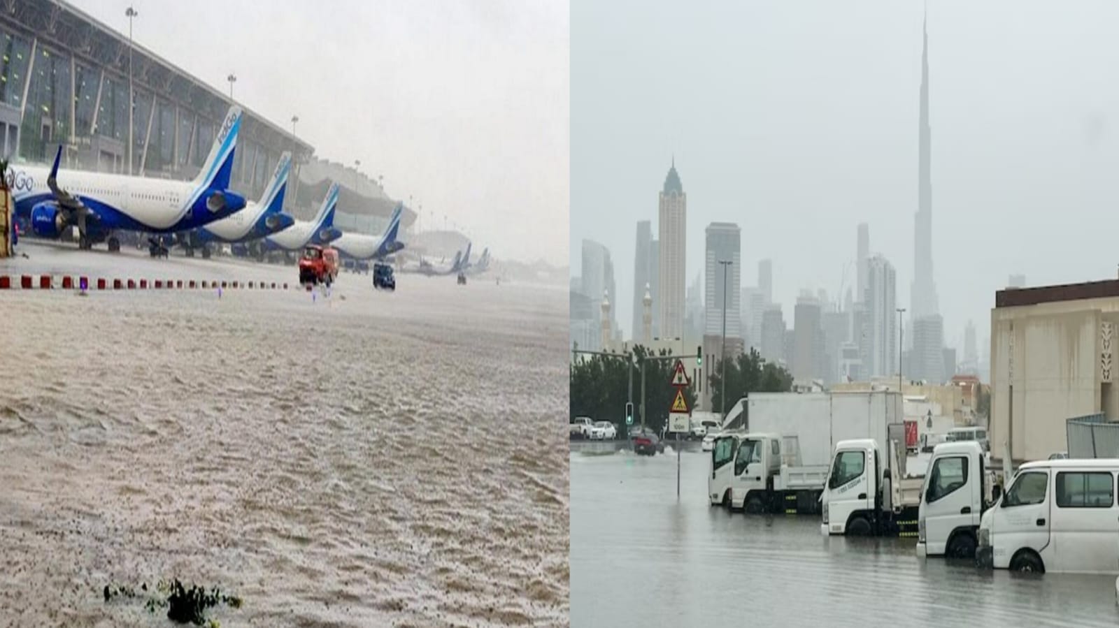 متحدہ عرب امارات میں شدید بارش اور سیلاب، 28 ہندوستانی پروازیں منسوخ