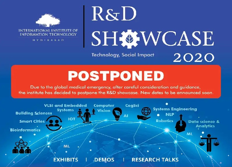 حیدرآباد میں کرونا وائرس۔آئی آئی آئی ٹی ایچ نے سالانہ شوکیس 2020ملتوی کردیا