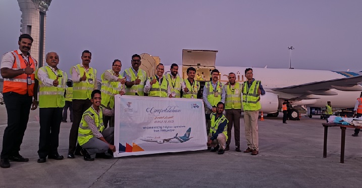 عمان ایئر نے حیدر آباد ایئر پورٹ سے پہلی کارگو فلائٹ سروس شروع کی