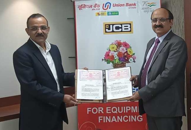 یونین بینک آف انڈیا اور جے سی بی انڈیا لمیٹڈ کے مابین معاہدہ مفاہمت پر دستخط