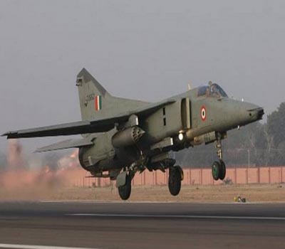 ہندوستانی فضائیہ کا مگ 27طیارے حادثہ کا شکار
