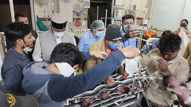 بھوپال کے اسپتال میں آتشزدگی، چار بچوں کی موت