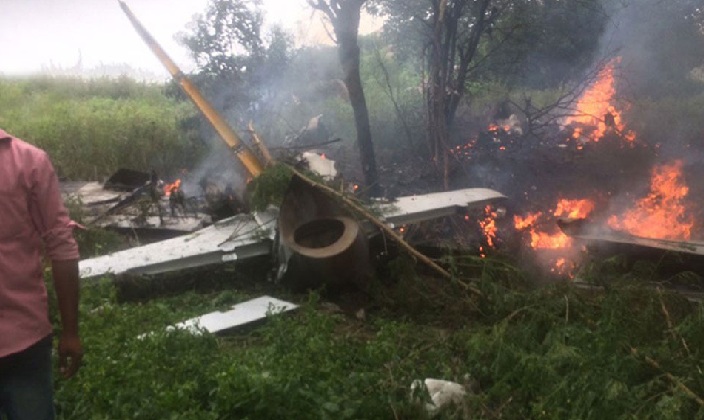 حیدرآباد میں انڈین ایئر فورس کا تربیتی طیارہ حادثے حادثہ کا شکار