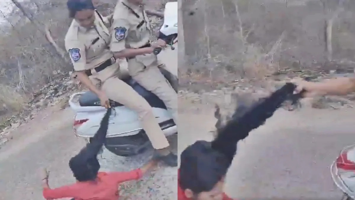 حیدرآباد میں طالبہ کو بالوں سے گھسیٹنے پر پولیس اہلکار معطل