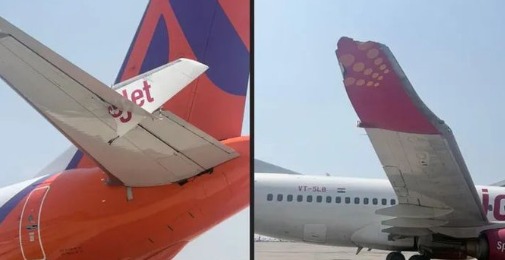 دہلی ایئرپورٹ پر دو طیاروں میں ٹکر، مسافر محفوظ