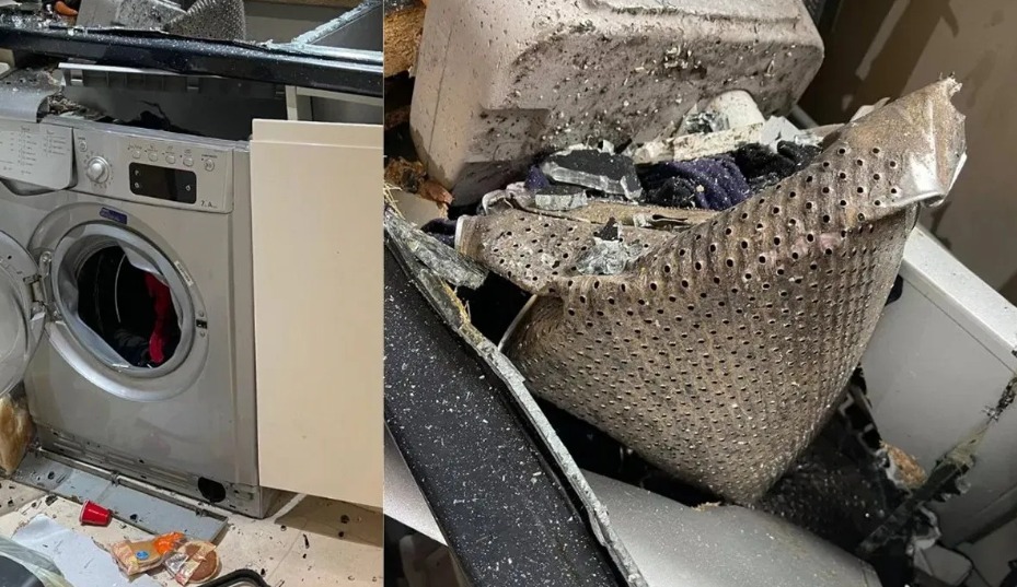 حیدرآباد: امیرپیٹ میں واشنگ مشین دھماکے سے پھٹ گئی، علاقہ میں خوف 