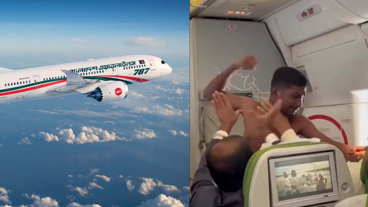 درمیانی فضائی لڑائی کی ایک اور ویڈیو وائرل، بغیر شرٹ والے شخص نے ساتھی مسافر پر مکے برسائے