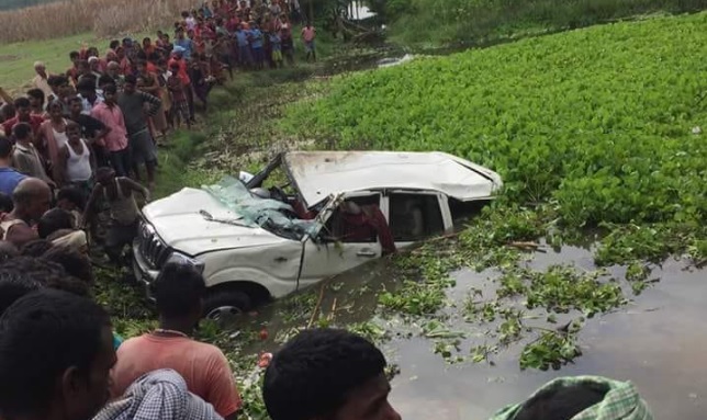 پورنیہ: گاڑی تالاب میں گر گئی، آٹھ افراد ڈوب کر ہلاک