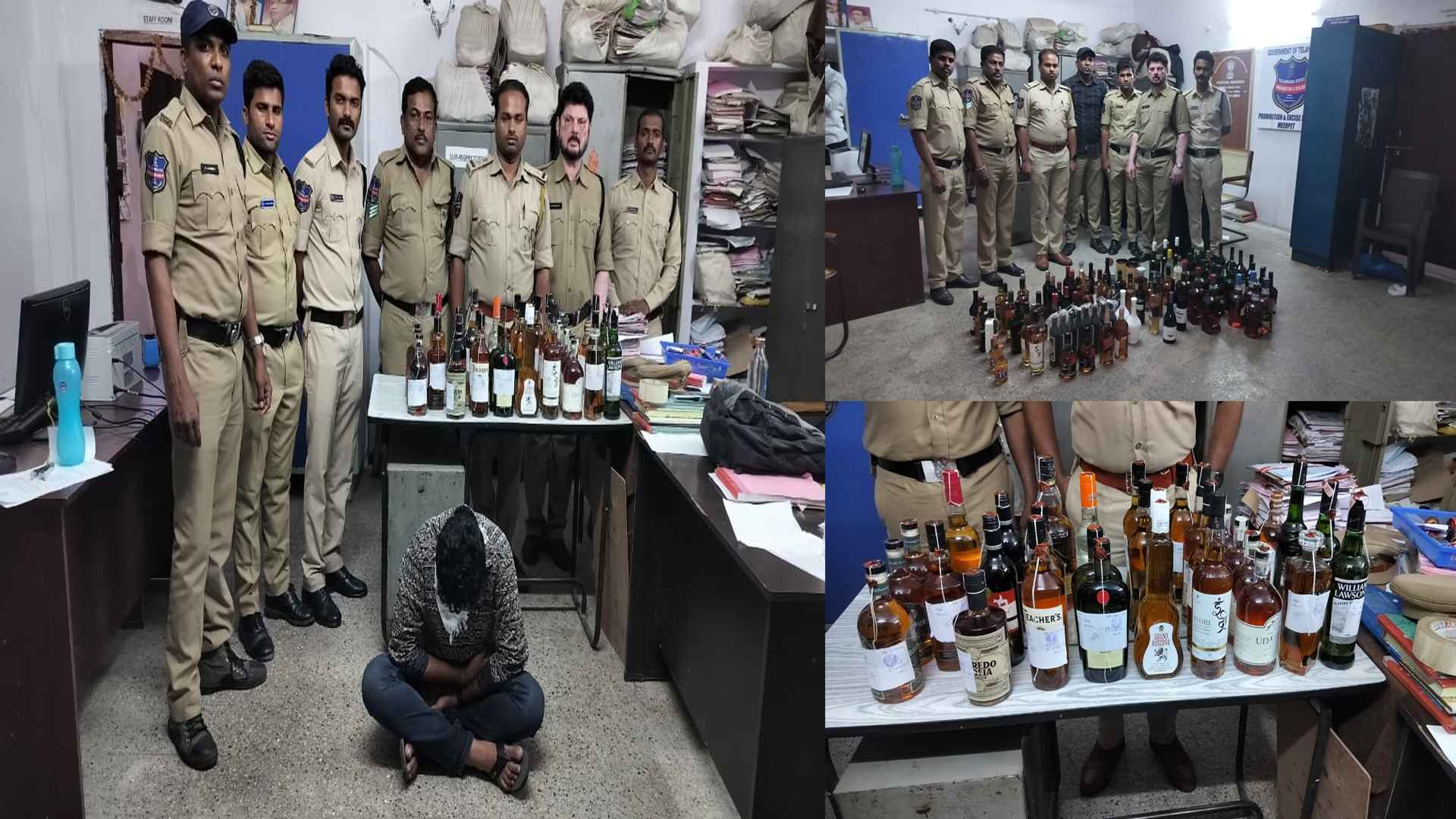 حیدرآباد ایئرپورٹ کے قریب غیر قانونی شراب ضبط، ڈھائی لاکھ روپے مالیت کی بوتلیں برآمد 