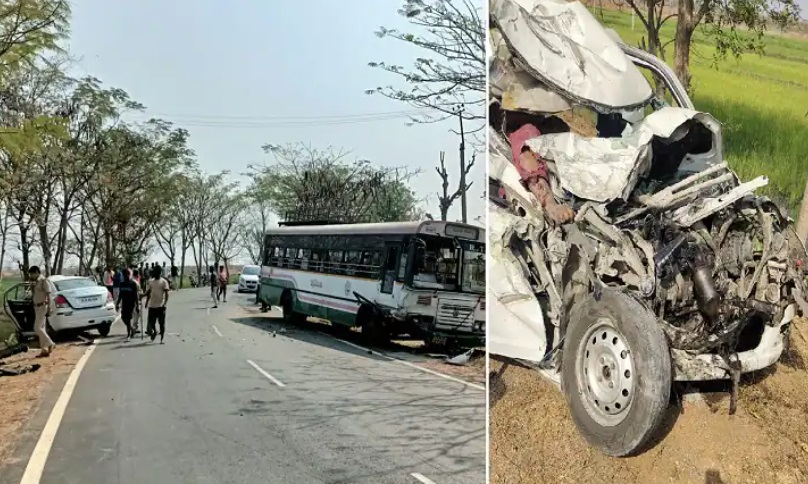 تلنگانہ: کار اور بس کے تصادم میں پانچ افراد ہلاک
