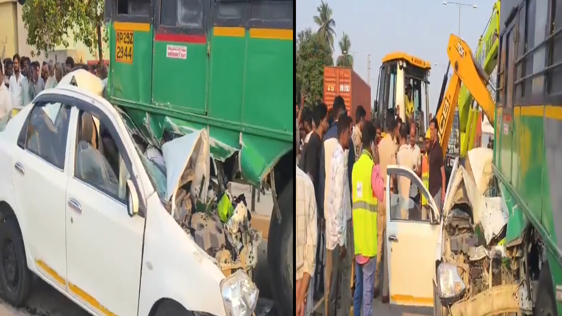 آندھرا پردیش میں المناک سڑک حادثہ: کھڑی بس سے کار ٹکرا گئی، ایک ہی خاندان کے تین افراد ہلاک