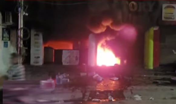 حیدرآباد کے حبیب نگر کی ایک دکان میں آگ لگ گئی