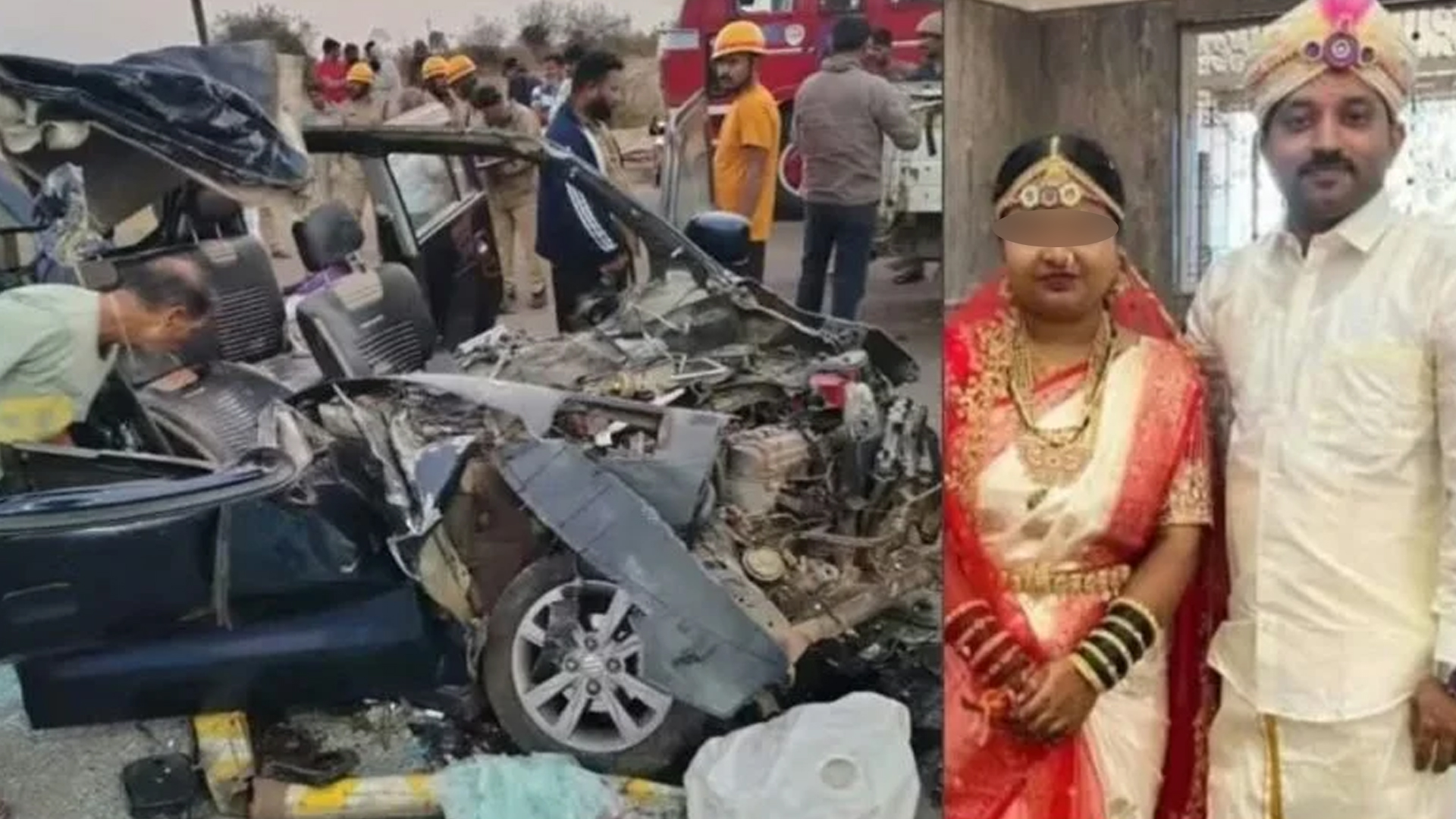 کرناٹک کے ہویری ضلع میں خوفناک سڑک حادثہ، نو بیاہتا جوڑا ہلاک
