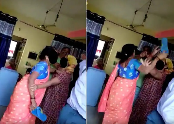 ناجائز تعلقات۔بی جے پی کارپوریٹرکے شوہرکی خاتون نے چپل سے پٹائی کردی