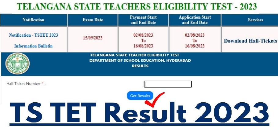تلنگانہ ٹیٹ کے نتائج جاری