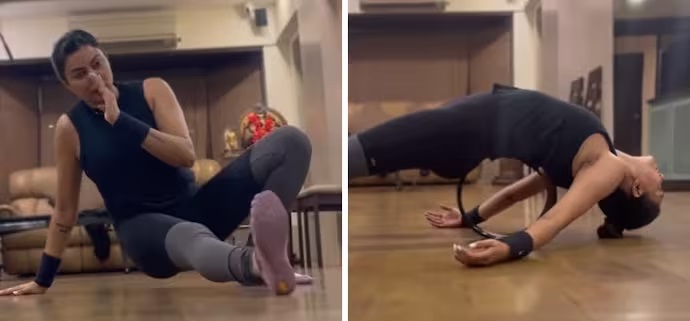 سشمیتا سین نے ورزش کی ویڈیو شیئر کی