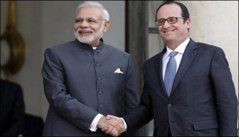 فرانسیسی صدر تین روزہ دورے پر بھارت پہنچ گئے ہیں