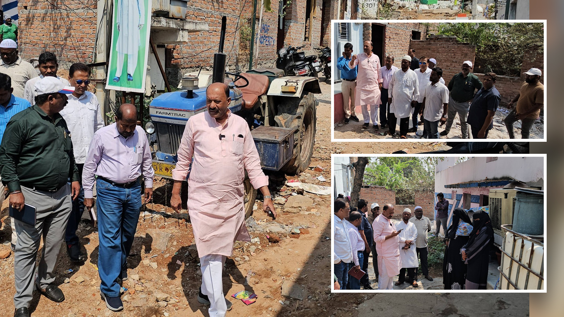 مجلس کے رکنِ اسمبلی محمد مبین نے فلک نما میں گنٹل شاہ بابا درگاہ کے قریب سیوریج کاموں کا معائنہ کیا