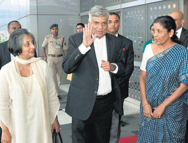 سر ی لنکا کے وزیر اعظم رانیل وکر ما سنگھے دہلی پہنچے 