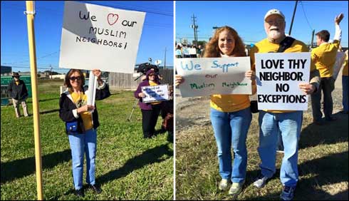  ہیوسٹن میں عیسائی امریکیوں کامسلمانوں کے حق میں مظاہرہ  