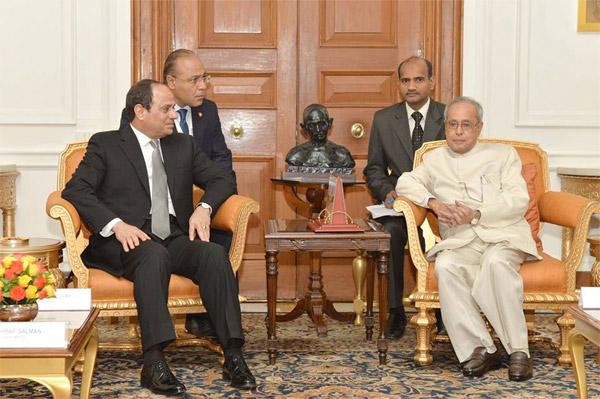 مصری صدر عبد الفتاح السیسی کی صدر جمہوریہ سے ملاقات