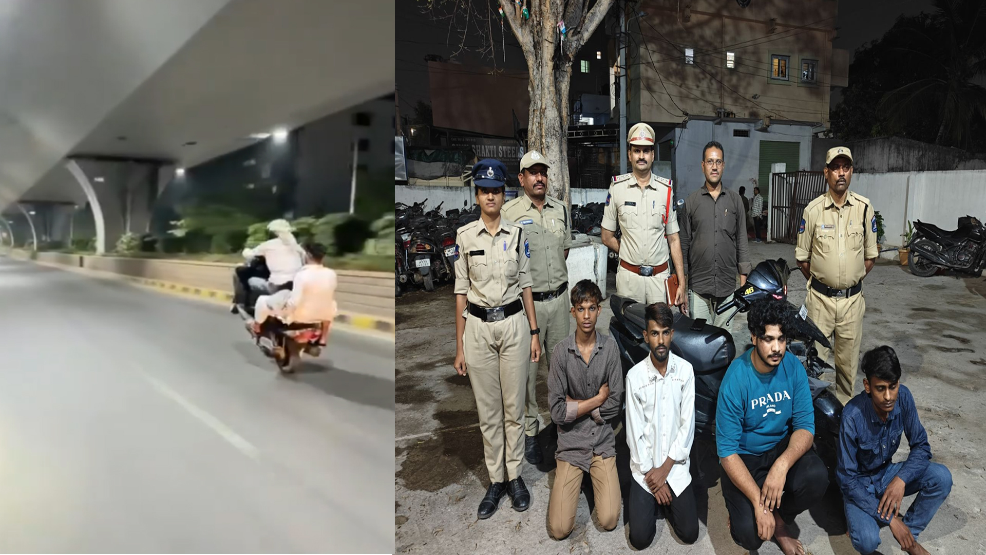اٹاپور میں پولیس کے سامنے بائیک اسٹنٹس کرنے والے نوجوان گرفتار