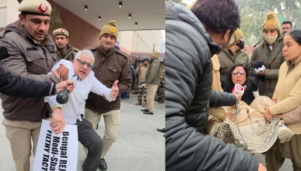 دہلی: ترنمول کانگریس رہنما امت شاہ کے گھر احتجاج پر گرفتار