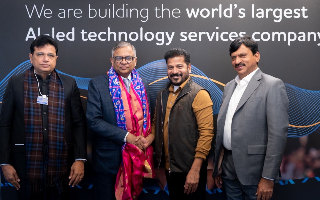 داووس میں چیف منسٹر ریونت ریڈی اور ٹاٹا چیئرمین کی ملاقات، ترقیاتی منصوبوں پر تبادلۂ خیال