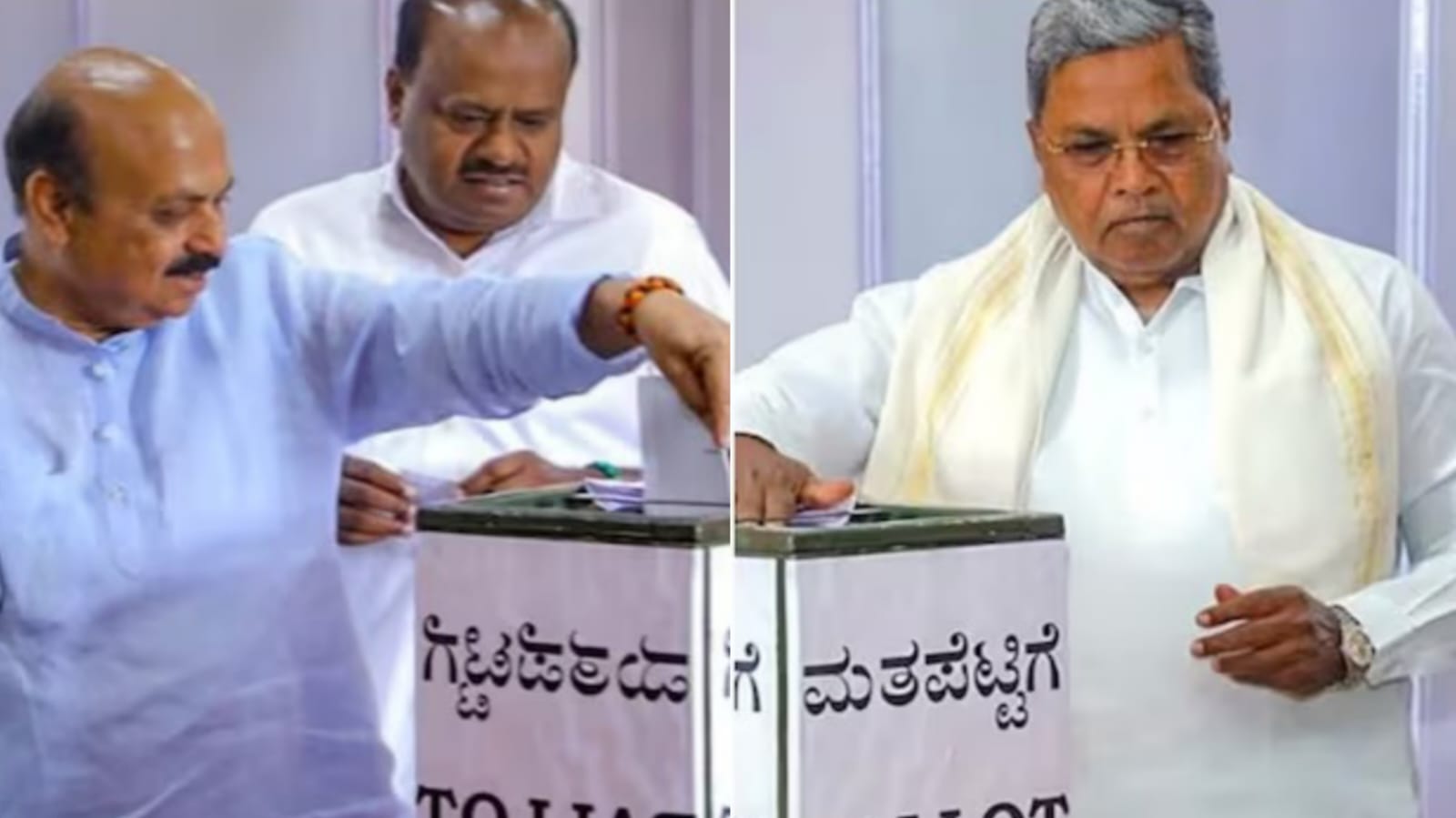 کرناٹک میں راجیہ سبھا کی تین سیٹوں پر کانگریس اور ایک سیٹ پر BJP کی کامیابی 
