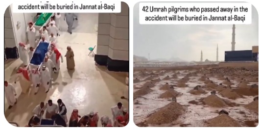 مدینہ بس سانحہ: مسجد نبویؐ میں نماز جنازہ اور جنت البقیع میں تدفین کی منظوری