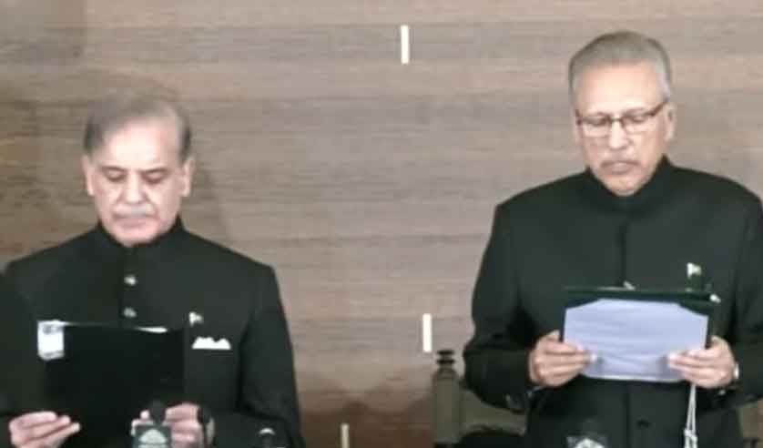 شہباز شریف نے پاکستان کے 24 ویں وزیر اعظم کی حیثیت سے حلف لیا