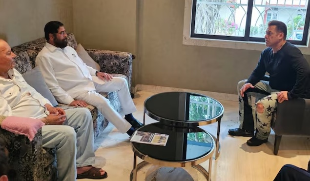 سلمان خان کی رہائش گاہ کے باہر فائرنگ بعد ایکناتھ شندے کی سلمان خان سے ملاقات