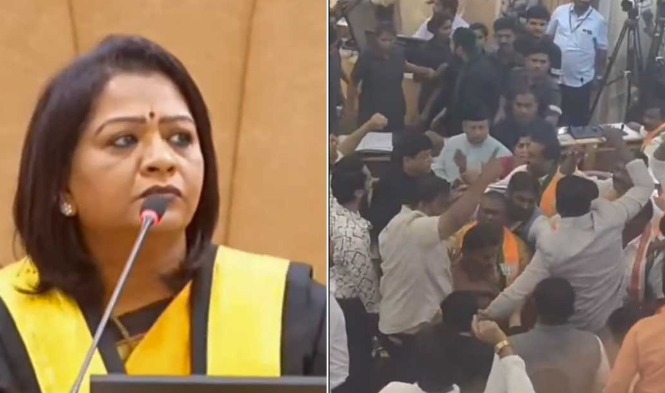 جی ایچ ایم سی اجلاس میں وندے ماترم پر شدید ہنگامہ آرائی