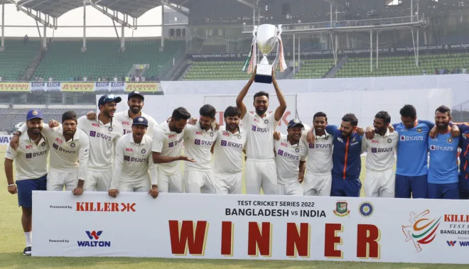 میرپور ٹیسٹ میں بنگلہ دیش کو شکست، انڈیا نے ٹیسٹ سیریز جیت لی