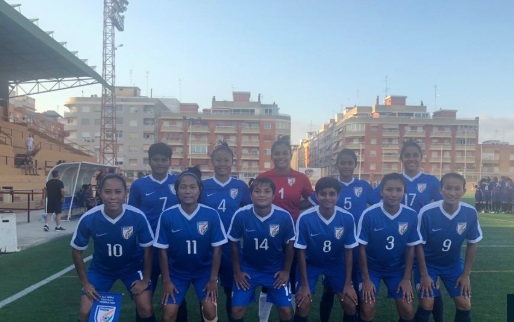 ہندستانی خاتون فٹ بال ٹیم نے الجزیراکو 3۔1 سے شکست دی