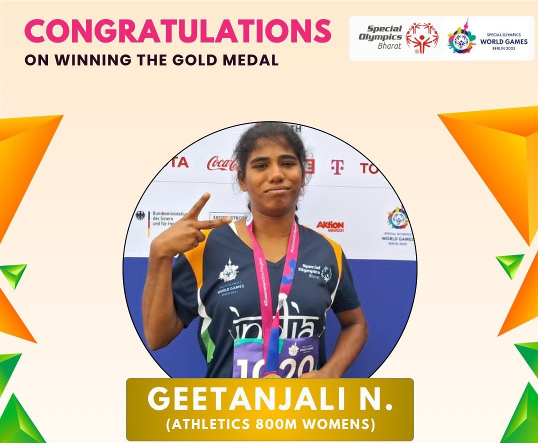 اسپیشل اولمپکس: گیتانجلی نے ہندوستان کا پہلا گولڈ جیتا