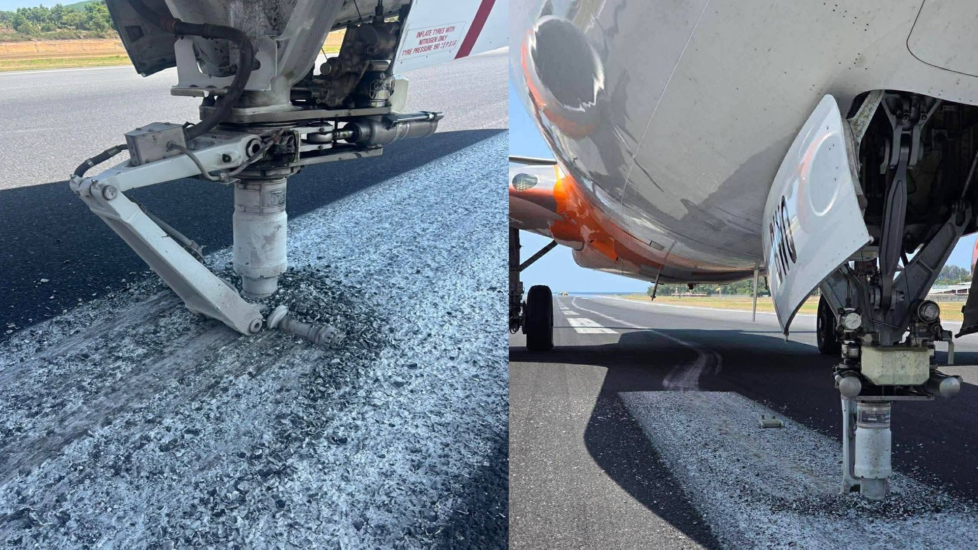 حیدرآباد سے تھائی لینڈ جانے والی ایک پرواز حادثے سے بال بال بچ گئی، لینڈنگ گیئر ٹوٹ گیا