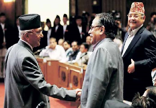 نیپال میں اولی اور دہل کے نئے وزیر اعظم بننے کی توقع