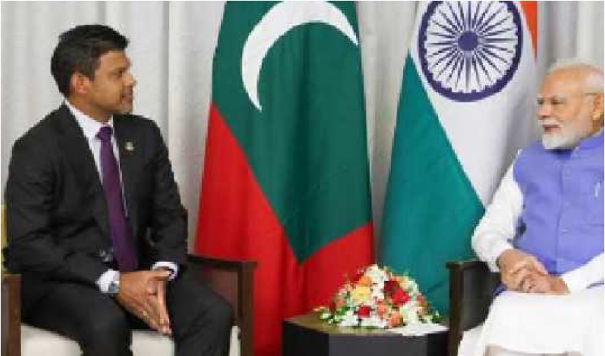 مالدیپ کے نائب صدر اور سابق صدر سے وزیر اعظم مودی کی ملاقات