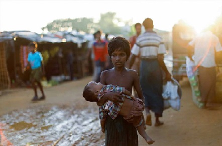 میانمار میں پھر جلائے گئے روہنگیا کے 40 گاؤں :رپورٹ