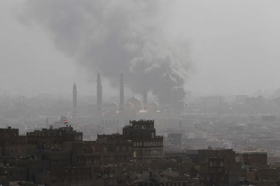 سابق یمنی صدر علی صالح کے مکان کو حوثی باغیوں نے دھماکے سے اڑایا