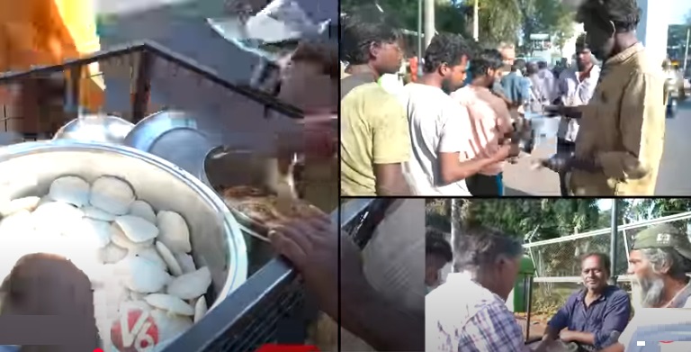 تلنگانہ کے سکندر آباد کلاک ٹاور کے قریب روزانہ 200 افراد کو مفت ناشتہ کی فراہمی 