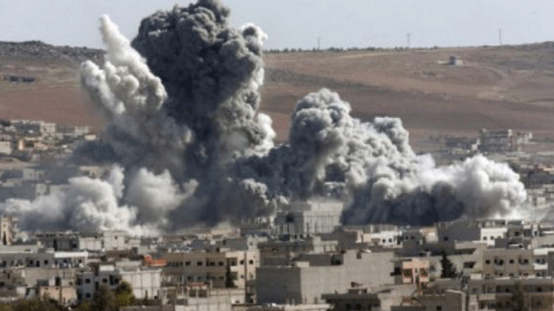 شام میں ركہ کے پاس فضائی حملے میں 33 ہلاک