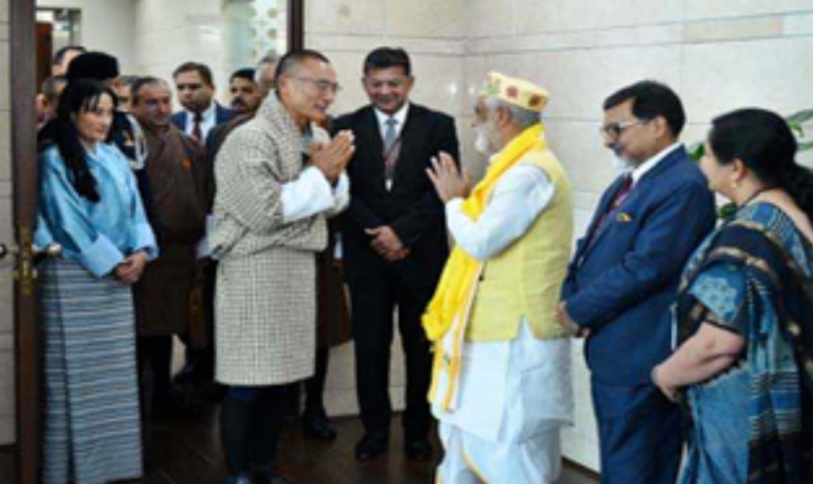 بھوٹان کے وزیر اعظم آج ہندوستان کے دورے پر پہنچے