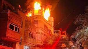 غزہ کی رہائشی عمارت میں آگ لگنے سے 21 افراد ہلاک ہو گئے۔