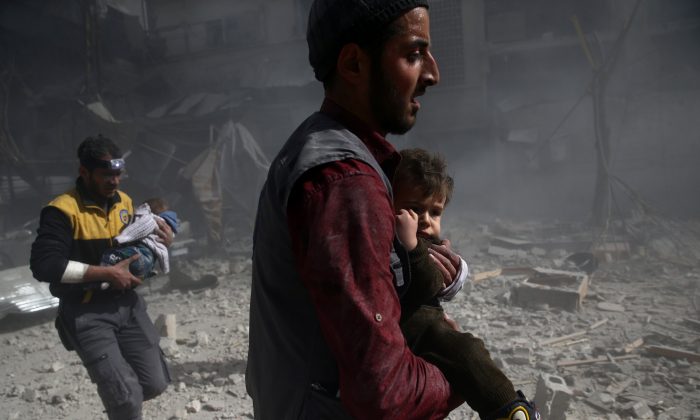 شامی اور روسی فوج کی بمباری میں 12 بچوں سمیت 31افراد ہلاک
