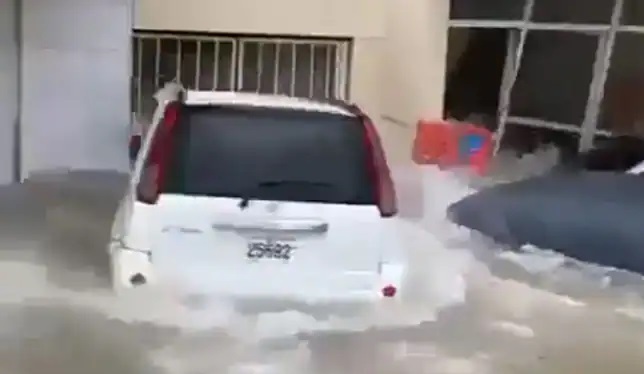 وائرل ویڈیو: متحدہ عرب امارات میں شدید بارش، لگژری گاڑیاں سیلاب میں ڈوب گئیں