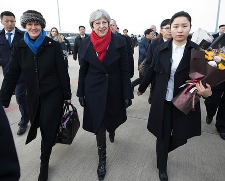 برطانیہ کی وزیر اعظم تھریسا مے کا چین دورہ