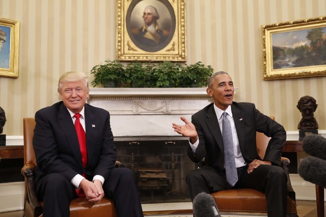 اوبامہ ٹرمپ ملاقات، کئی امور پر بات چیت